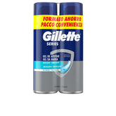 GILLETTE-Gelo de Barba para Pele Sensível SERIES 2 x 200 ml-DrShampoo - Perfumaria e Cosmética